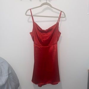Red Satin Dress